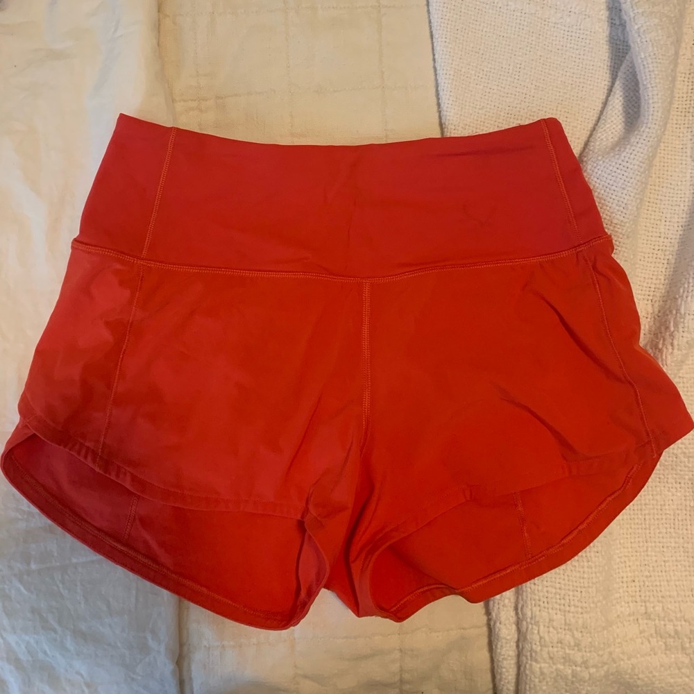 Women’s High-Rise Athletic Shorts - Red